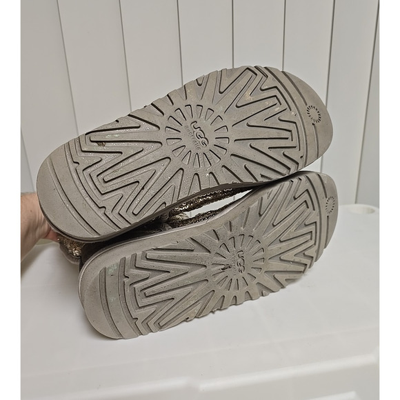 Y2K UGG Australia Gold Sequin Sparkle Classic Short Winter Snow Boots Womans 7 - Picture 5 of 7